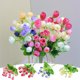 thumbnail image 1 of Ramo de cogollos de magnolia y tulipán artificial | 15 Simulación de flores de plástico de seda | Realista Impermeable Resistente a los rayos UV | Tallos flexibles | Decoración de jardín en el, 1 of 7
