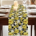 thumbnail image 3 of Table Runners 72 Inches Long Dress Scarves, Farmhouse Daisy Farmhouse Kitchen/Dining Table Runner, Coffee Tablerunners, Spring Watercolor Yellow White Floral 16x72 Inch, 3 of 9