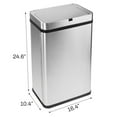 thumbnail image 2 of Innovaze 16 Gallon Stainless Steel Motion Sensor Trash Can with Removable and Portable Design, Silver, 2 of 8