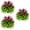 3pcs Persian 15 &Dragon Blood Tree 12 Leaves#1, variant on Artificial Boston Fern with Red Dracaena, Mixed Faux Greenery Bush, Realistic Fake Plant for Indoor Outdoor Porch, Patio, Home and Office Decoration