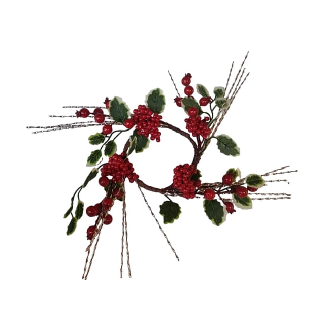 Anillo de vela de Navidad Macarena decoración del hogar corona de Navidad adorno Estilo F