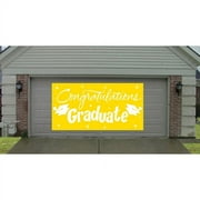 Yellow Graduation Congratulations Graduate Gigantic Plastic Banner