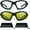 Clear x Yellow, variant on Motorcycle Sunglasses Polarized Foam Padded, Mens