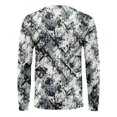 thumbnail image 5 of Men's V-Neck Camouflage Print Long Sleeve T-Shirt Casual Military Style Fashion Top Loose Fit Comfortable Outdoor Shirt,Gray,XL, 5 of 6