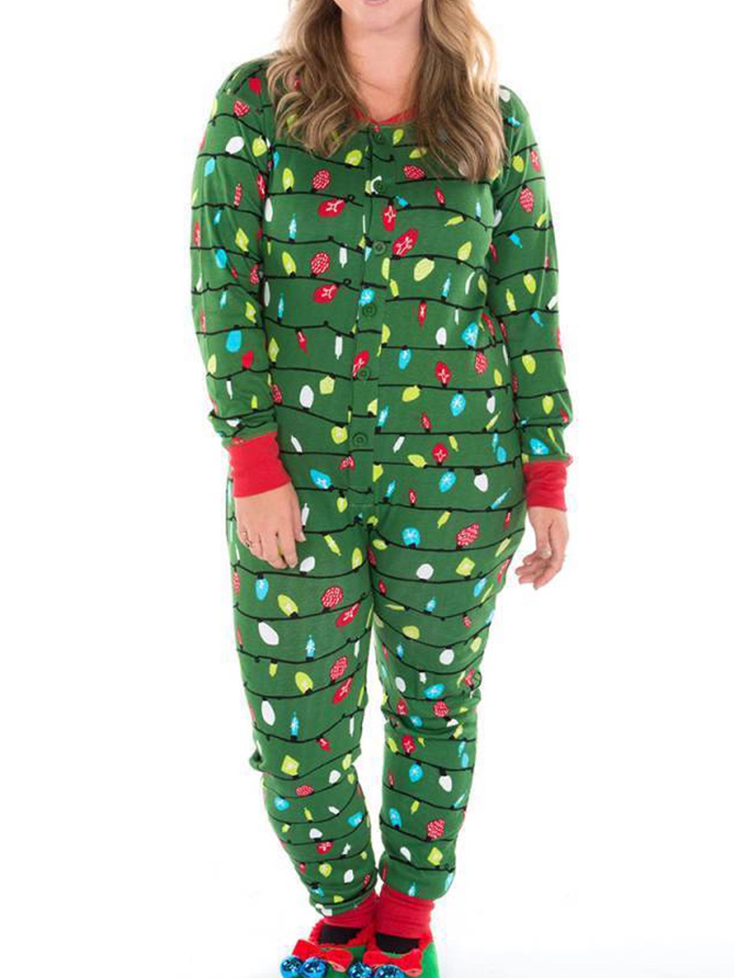 adult christmas light pajamas