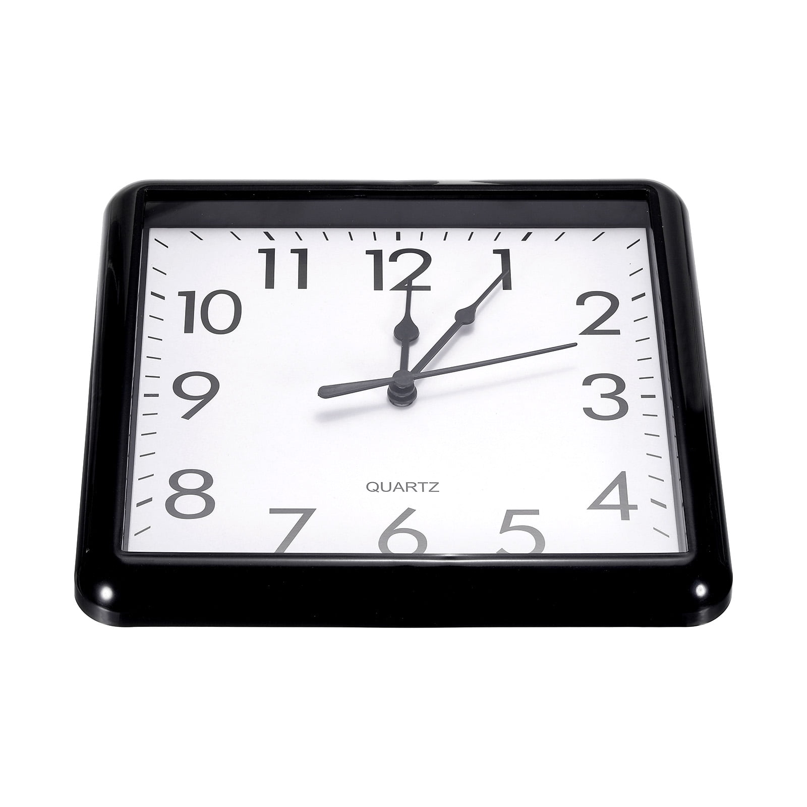 Uxcell 9x9 inch Wall Clock Quartz Battery Operated Silent Non-Ticking Square Wall Clocks Black