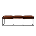 thumbnail image 2 of Butler Specialty Company Kane 62 in. W Leather and Iron Accent Bench - Brown, 2 of 5