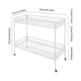 thumbnail image 2 of ToppiJoy Metal Utility Cart with Wheels, 2-Tier Rolling Carts with Storage, Standing Storage Shelf Units, Metal Plant Stand, Moving Garden Cart for Indoor Outdoor Use (White, 2-Tier), 2 of 18