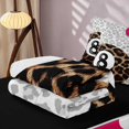 thumbnail image 5 of Erosebridal 8 Ball Queen Comforter Set 4-Piece, Fuchsia Snow Leopard Front, Black Reversible Back, 5 of 7