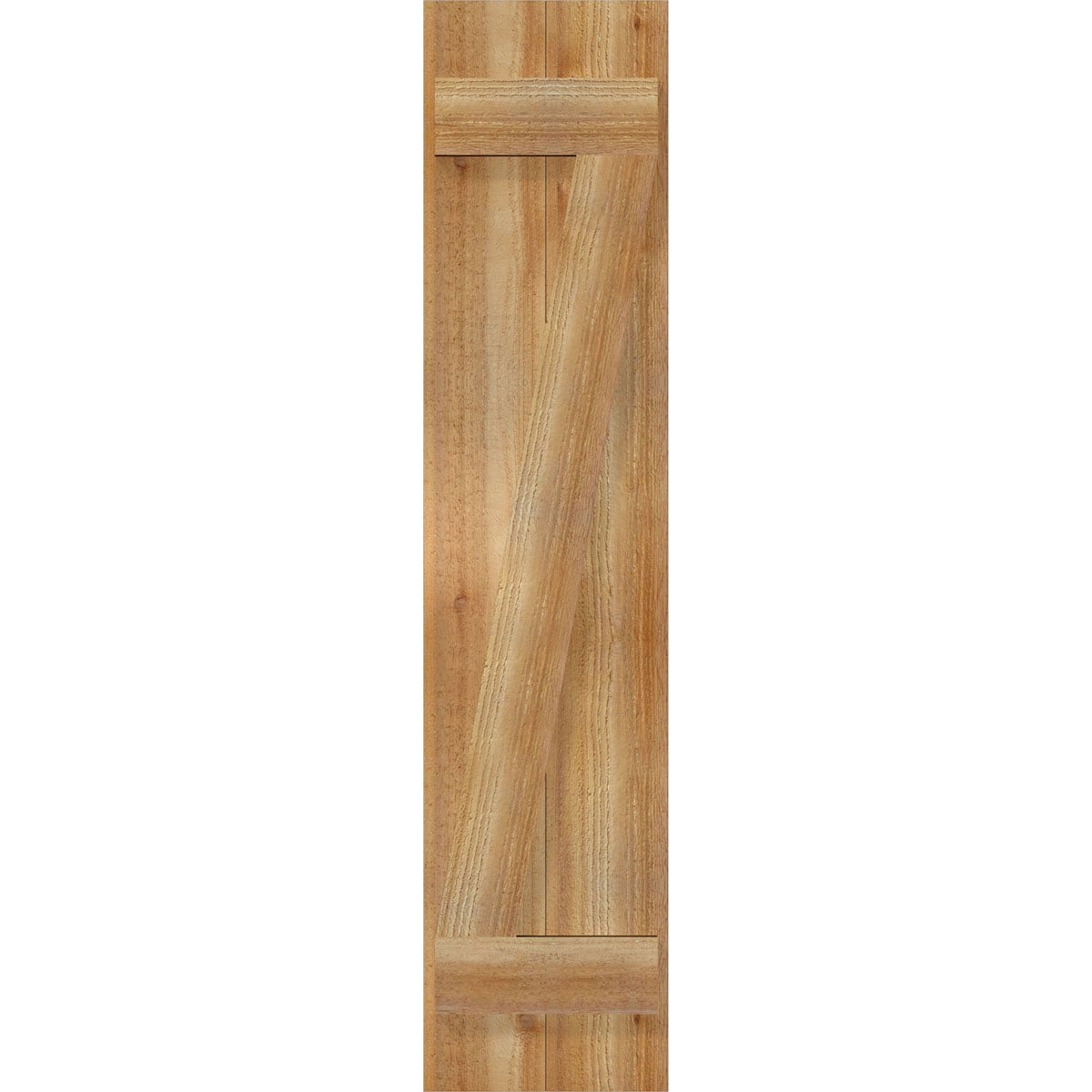 10 3/4"W X 48"H Timbercraft Two 5 3/8" Boards Joined Board-N-Batten Shutters W/Z-Bar, Rough Sawn Western Red Cedar (Per Pair)