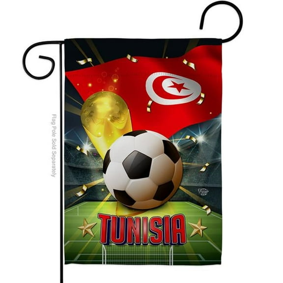 Ornament Collection G190143-BO 13 x 18.5 in. World Cup Tunisia Sports Soccer Double-Sided Vertical House Decoration Banner Garden Flag - Yard Gift