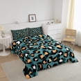 thumbnail image 2 of Animal Print Bedding Set Full Leopard Print Comforter Set, African Safari Wildlife Duvet Insert Turqoise Quilt Set, Cheetah Bedding Comforters & Sets Luxurious Room Decorations 3pcs, 2 of 6