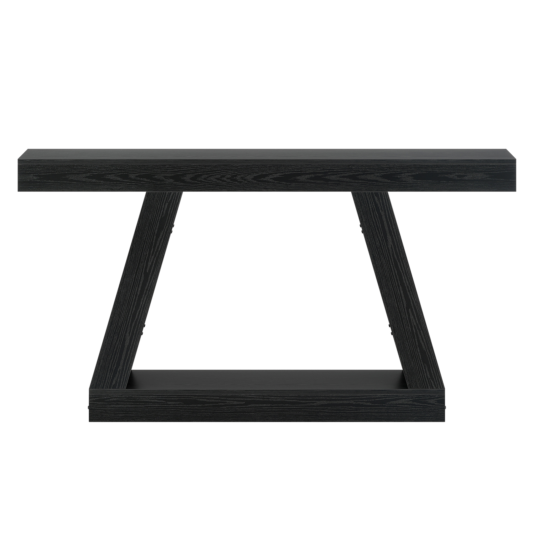 Fnova 55" Farmhouse Console Table, 2-Tier Storage Sofa Table, Long Wood Entryway Table for Hallway, Living Room, Easy Assembly
