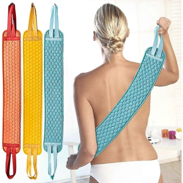 Exfoliating Shower Brush Set with Dual-Sided Washcloth and Ergonomic Handles for Body Care