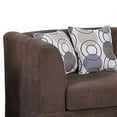 thumbnail image 2 of BenJara BM284357 Eli Chenille Fabric Channel Stitching Sectional Sofa Set, Brown - 3 Piece, 2 of 5