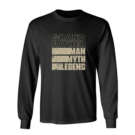 Grandfather Man My*h Legend Sarcastic Humor Novelty Men's Long Sleeve Shirts