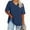 Navy, variant on BRGZLK Plus Size V-Neck T Shirt for Womens Solid Color Summer Basic Tee Soft Comfort Stretch Loose Fit T-Shirt Blue M