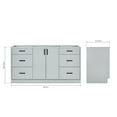 thumbnail image 2 of Ariel Kelly 66 Inch Single Sink Base Cabinet In Grey, 2 of 10