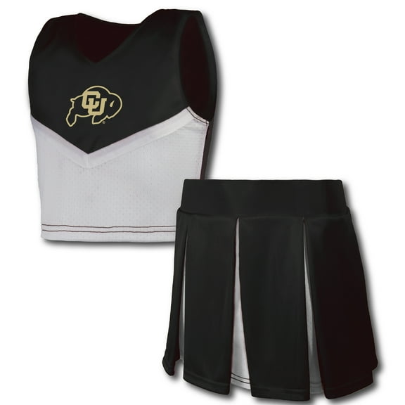 Girls Youth Garb Black Colorado Buffaloes Cheerleader Top & Skirt Set