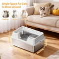 thumbnail image 6 of Enclosed Stainless Steel Cat Litter Box with Lid, XL Extra Large Litter Box for Big Cats, Metal Litter Pan High Sided, Never Absorbs Odors, Anti-Urine Leakage, Easy Cleaning, Include Scoop, 6 of 6