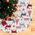 thumbnail image 5 of FMSHPON Reindeer Xmas Trees Snowflake White Xmas Christmas Tree Skirt Stand Mat for Holiday Party Decoration Indoor Outdoor 48 inches, 5 of 6