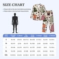 thumbnail image 4 of Lsque Vintage Coffee Pattern Long Sleeve Pajama Set for Men - Soft 2-Piece Sleepwear and Loungewear Set with Pockets, Comfy Nightwear-XX-Large, 4 of 7