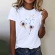 thumbnail image 5 of Fiudx Camisas de Mujer Blusa de Manga Corta con Estampado de Moda para Mujer, Divertida Camiseta con Cuello Redondo, 5 of 5