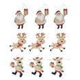 thumbnail image 2 of Adornos para Árbol de Navidad Xihbxyly Papá Noel Muñeco de Nieve Reno Colgante de Madera 9 Piezas, 2 of 7