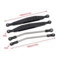 thumbnail image 4 of 2Pack 1/10 RC Rear Lower Trailing Steering age Pull Rod Black, 4 of 8