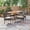 Multi-Color, variant on Noble House Mason 7 Piece Wooden Patio Dining Set in Teak