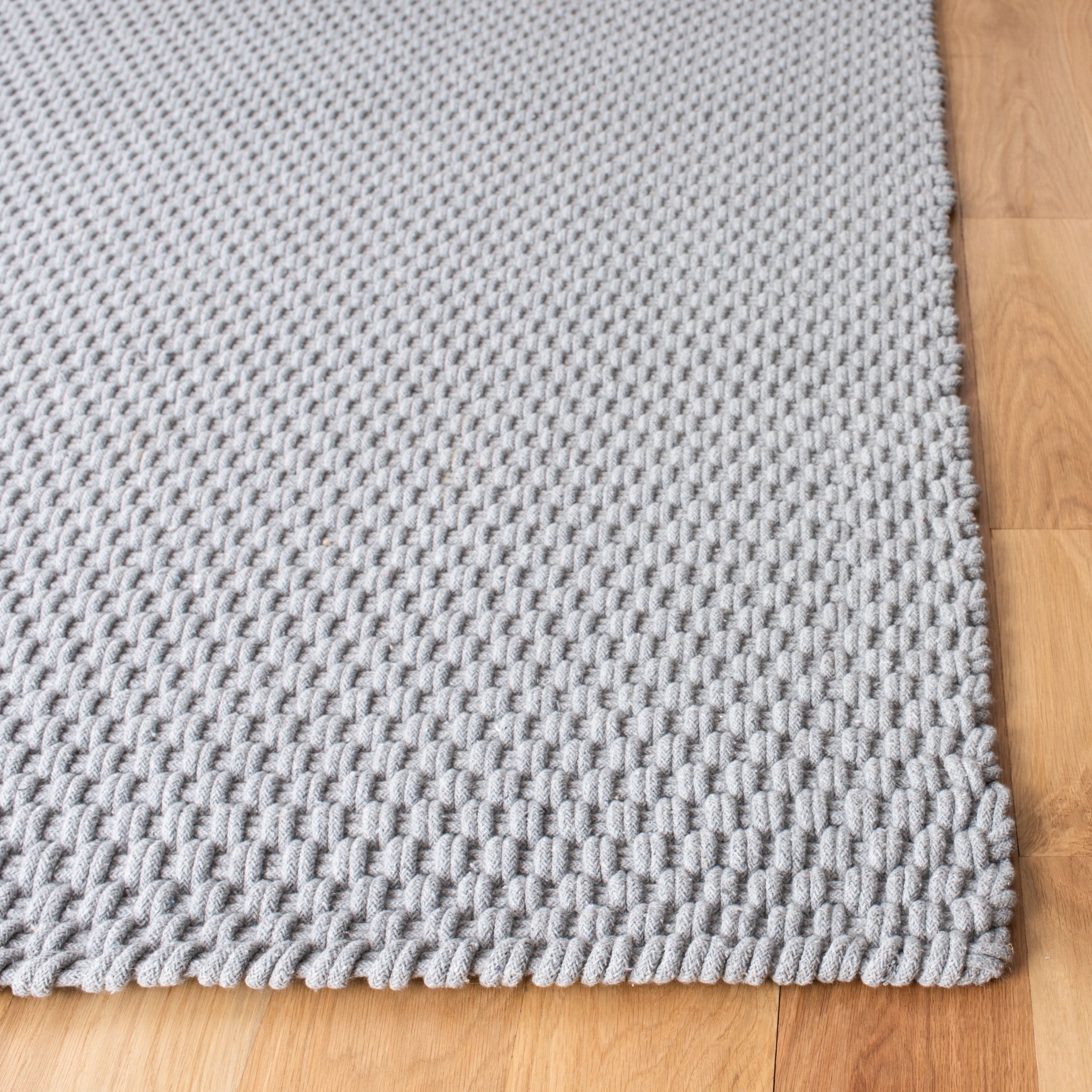 SAFAVIEH Salem Fulton Solid Cotton Area Rug, Grey, 8' x 10'