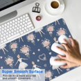 thumbnail image 4 of Long Mouse Pads for Desk,Dark Blue Ballerina Flower Pattern Desk Mats on Top Of Desks, Desk Mouse Pad Extra Large with 3mm Non-Slip Base and Stitched Edge for Gaming,Office,Work,Home 35.4"x15.7", 4 of 6