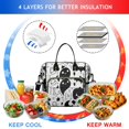 thumbnail image 4 of Black and White Halloween Doodle Pattern Womens Lunch Box for Work,Insulated Large Lunch Bag for Tween and Teen,Loncheras Para Mujer,Leakproof Adult Lunch Bag for Work,Beach,Travel,Picnic,Camping, 4 of 7