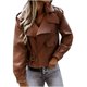 thumbnail image 2 of Chaqueta cortavientos de cuero de imitación para mujer Fridja  po1538, 2 of 5