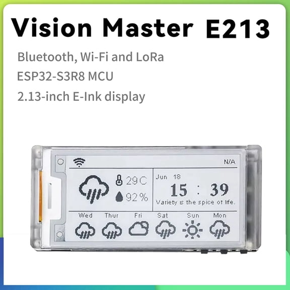 868mhz Vision Master E213 Meshtastic 2.13 Inch Black White  LoRa ESP32 E-Paper Monit