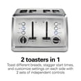 thumbnail image 4 of Hamilton Beach 4 Slice Toaster with Extra-Wide Slots, Bagel Setting, Toast Boost, Slide-Out Crumb Tray, Auto-Shutoff & Cancel Button, Stainless Steel, 4 of 9