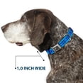 thumbnail image 6 of Buckle-Down Pet Collar, Dog Collar Metal Seatbelt Buckle, California Republic Bear Stars Silhouette Blues, 11 to 16.5 Inches 1.0 Inch Wide, 6 of 8