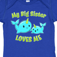 thumbnail image 4 of Inktastic My Sister Loves Me Cute Narwhal Boys or Girls Baby Bodysuit, 4 of 5