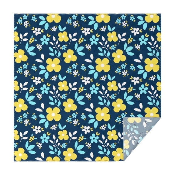 42x42 Inch Waterproof Square Tablecloth, Thickened Polyester Table Cover for Dining & Parties, Floral Print