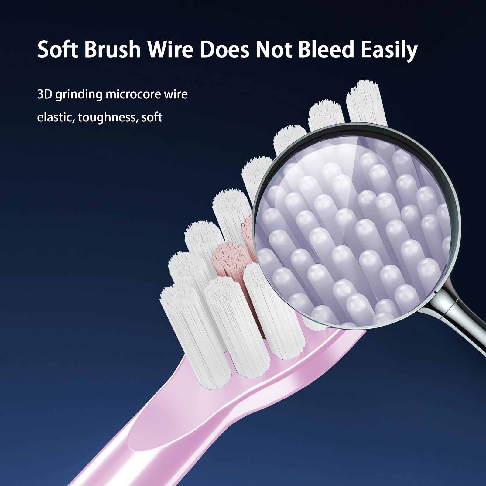 Wovilon Household Toothbrush Soft Bristle Toothbrush Rechargeable Adult Toothbrush