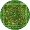 thumbnail image 1 of Ahgly Company Indoor Round Persian Green Traditional Area Rugs, 4' Round, 1 of 1