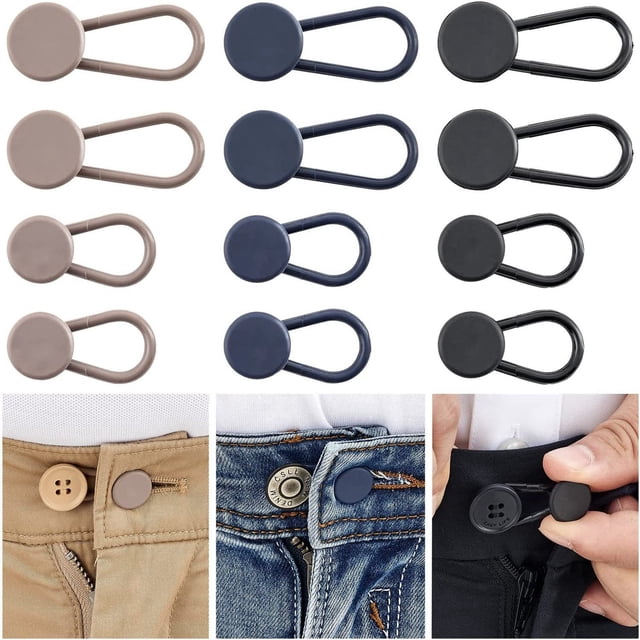 Buttons Extender for Jeans and Pants Soft Waist Extender Set Practical Fashion Accessory for Comfortable Fit 12