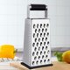 thumbnail image 4 of Rallador de caja de cocina Gardenne, rallador de queso de pie, rallador de queso con mango multifuncional, rebanador de 4 lados que ahorra trabajo, picadora de ajo, rallador de caja de acero, 4 of 8