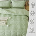 thumbnail image 4 of EMME Duvet Cover Set Microfiber, Tufted King Duvet Cover Set, Boho Bedding Sets for All Seasons, 3 Pieces Embroidery Chic Duvet Cover Full, 1 Duvet Cover + 2 Pillowcases (Sage Green, King), 4 of 7