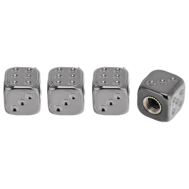 Tapones Decorativos para Válvula de Neumático Tono Titanio Cubiertas de Polvo de Válvula de Neumático 7x16mm Plástico Cobre 4 Pcs