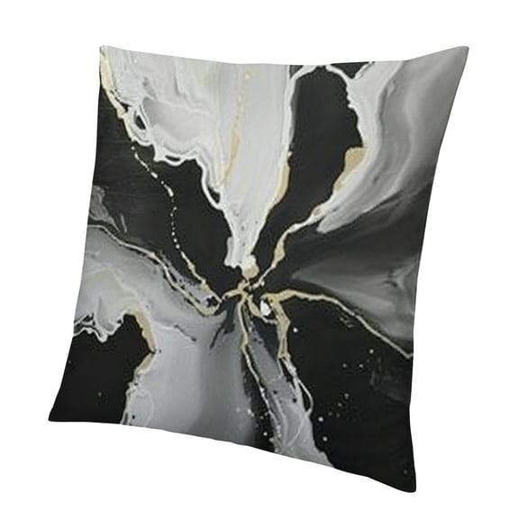Black Gold Grey Marble Throw Pillow Covers Marble Texture Modern Decorative Pillow Cases for Couch Sofa Bed Home Decor