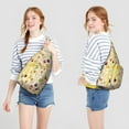 thumbnail image 2 of Owl Print Crossbody Sling Bag - Fashionable Night Owl Design Shoulder Backpack with Layered Storage Pockets, 2 of 4