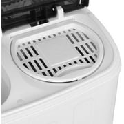 HomGarden 13lbs 2 in1 Compact Top-Load Washing Machine, Mini Twin Tub W/Wash & Spin Dry Cycle, White