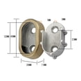 thumbnail image 2 of Zinc Alloy Oval Closet Rod End Supports Wardrobe Flange Bracket Holder, 2 of 7