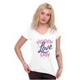 thumbnail image 4 of Happy Valentines Love Day Date Cute Women's Graphic T Shirt Tees Brisco Brands L, 4 of 5